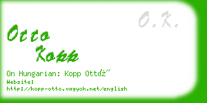 otto kopp business card